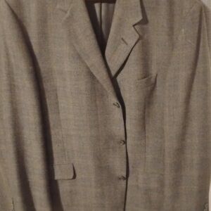 Krizia men’s blazer in 100% worsted wool, size 44R, styled in Italy